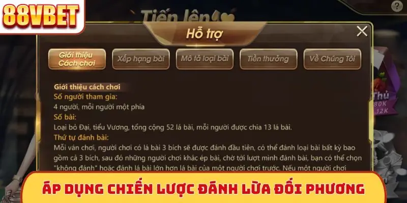Áp dụng chiến lược đánh lừa đối phương