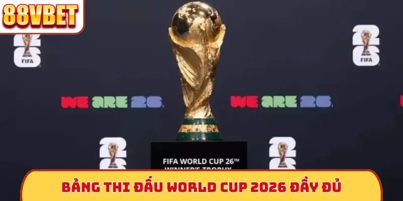 Bảng thi đấu World Cup 2026 đầy đủ
