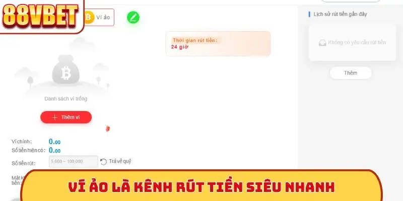 Ví ảo là kênh rút tiền siêu nhanh